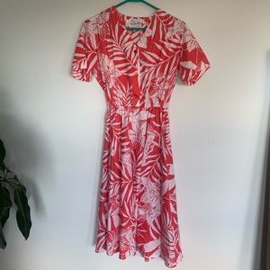 Vintage tropical print dress